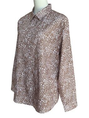 Lands End No Iron Supima Button Down Long Sleeve Shirt Size 16 NEW